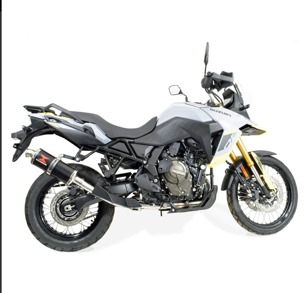 Escape Black Widow Oval Black 300mm Suzuki Vstrom 800 DE KIT COMPLETO