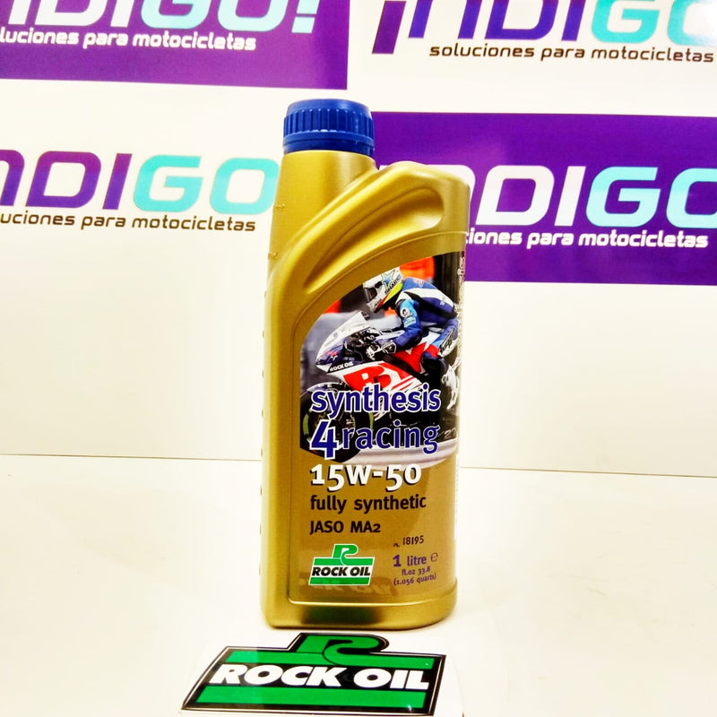 Aceite motor sintético 15w50 racing 1Lt Sintetico Rock Oil